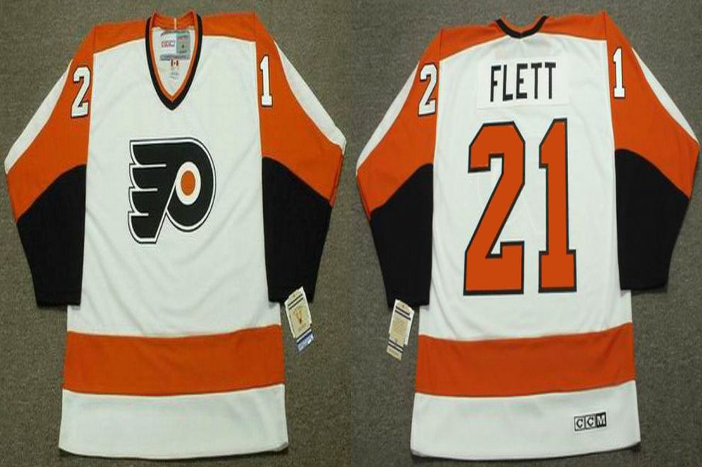 2019 Men Philadelphia Flyers 21 Flett White CCM NHL jerseys